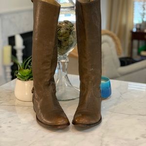 FRYE MELISSA BUTTON BACK ZIP TALL BOOTS